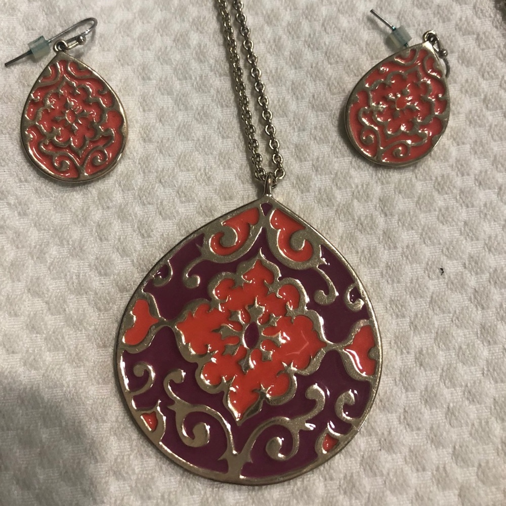 The Limited earrings and matching necklace